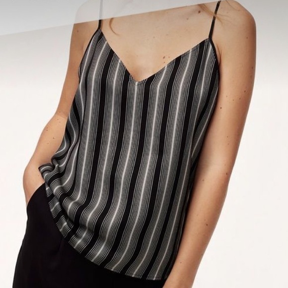 Aritzia Babaton Everly stripped camisole black and white size XXS - Picture 3 of 8